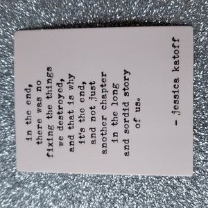 PROVERB WATERPOOF Sticker Quote fixing destroyed story of us